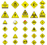 Autocollant "Attention" Shop Radiocommandé x10 - Jaune