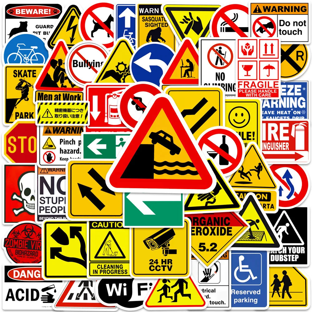 Autocollant "Attention" Shop Radiocommandé x50 - Mélange