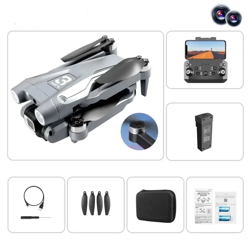 Drone rc Shop Radiocommandé Grey Dual 4K-1B