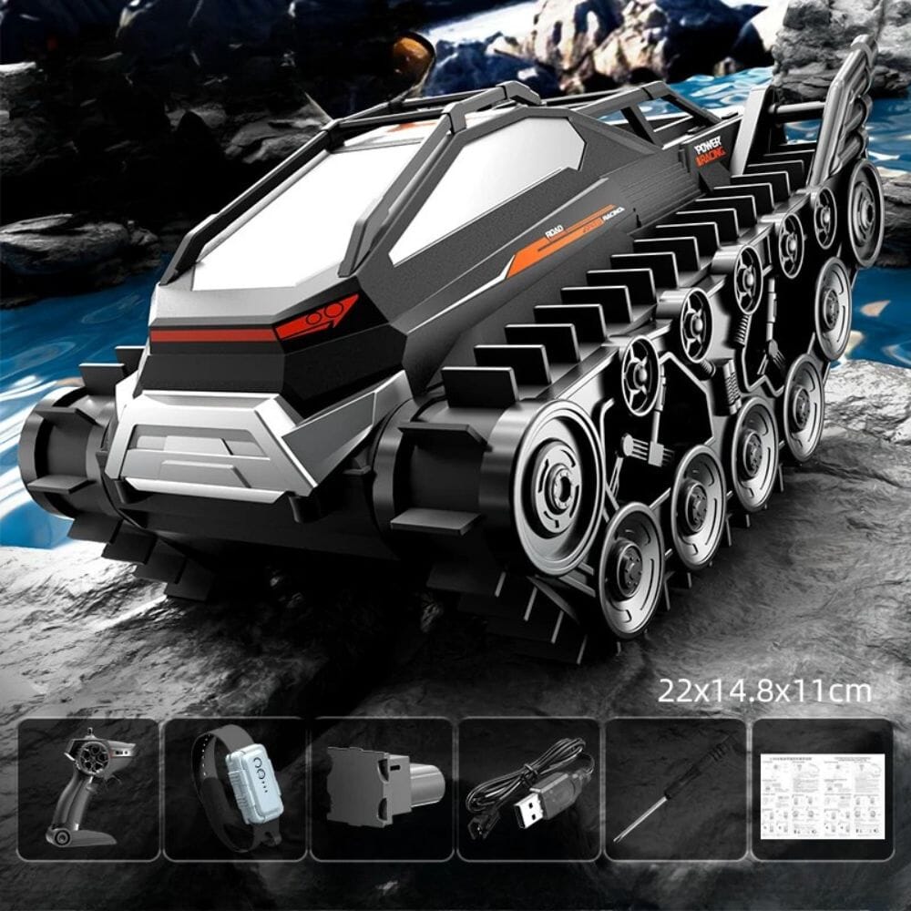 Voiture télécommandée tout terrain amphibie Shop Radiocommandé Noir