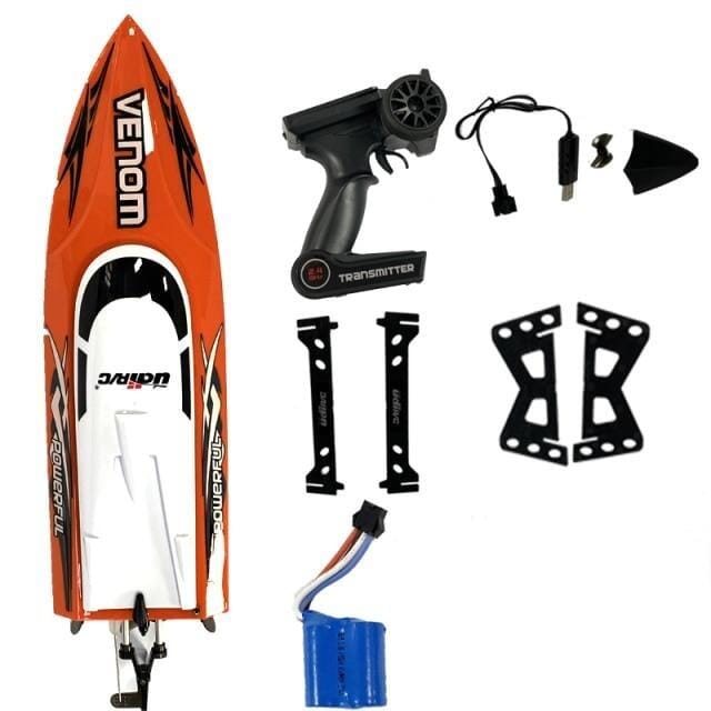 Bateau électrique télécommandé Shop Radiocommandé Orange - 1 Batterie Oui