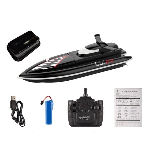 Bateau rc rapide Shop Radiocommandé Noir - 1 batterie