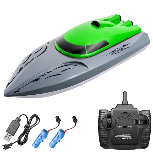 Bateaux rc prêt à naviguer Shop Radiocommandé Vert 2 batteries