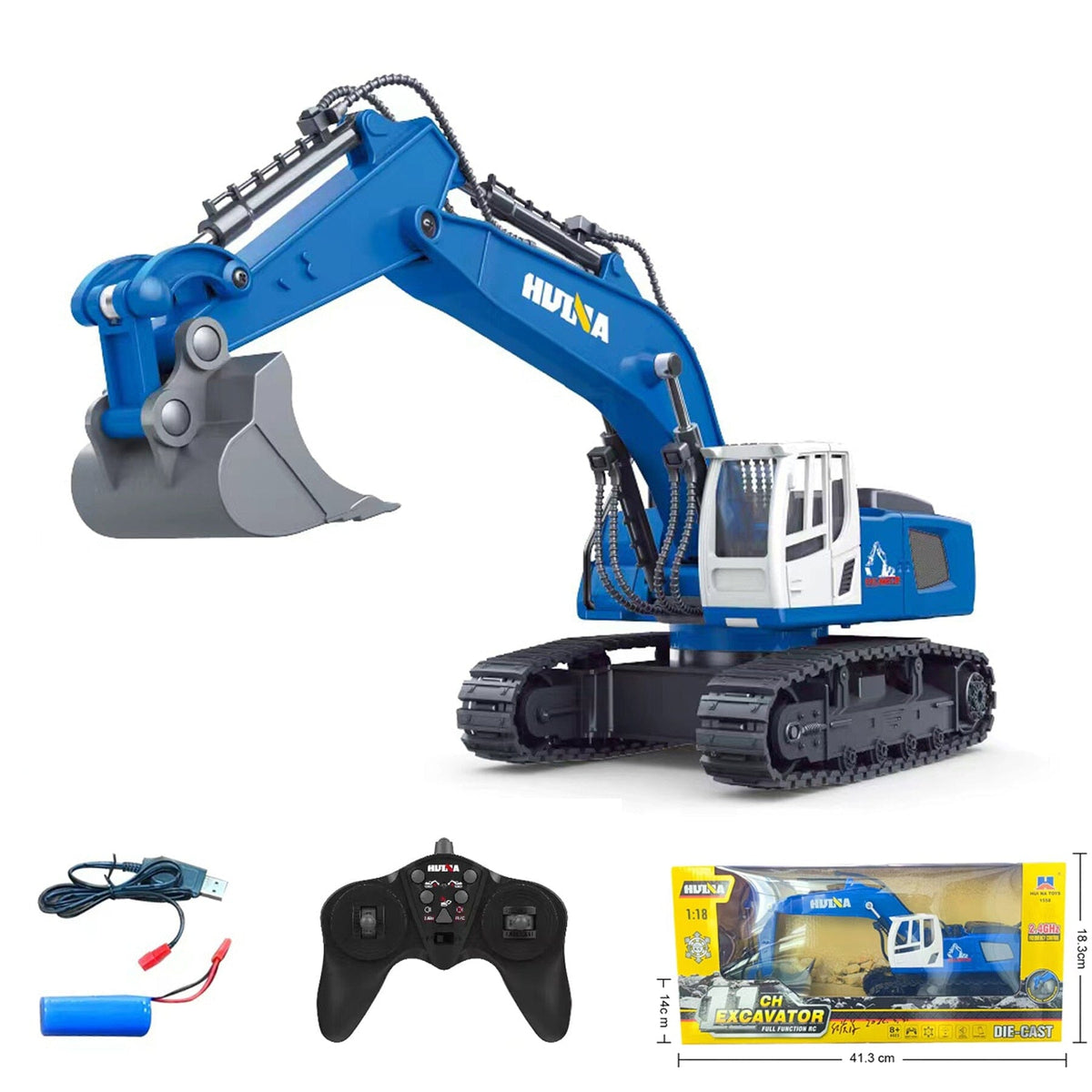 Pelleteuse télécommandé rc Shop Radiocommandé Bleu