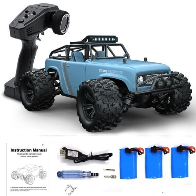 Voiture télécommandée 4x4 thermique Shop Radiocommandé Bleu + 3 batteries Oui