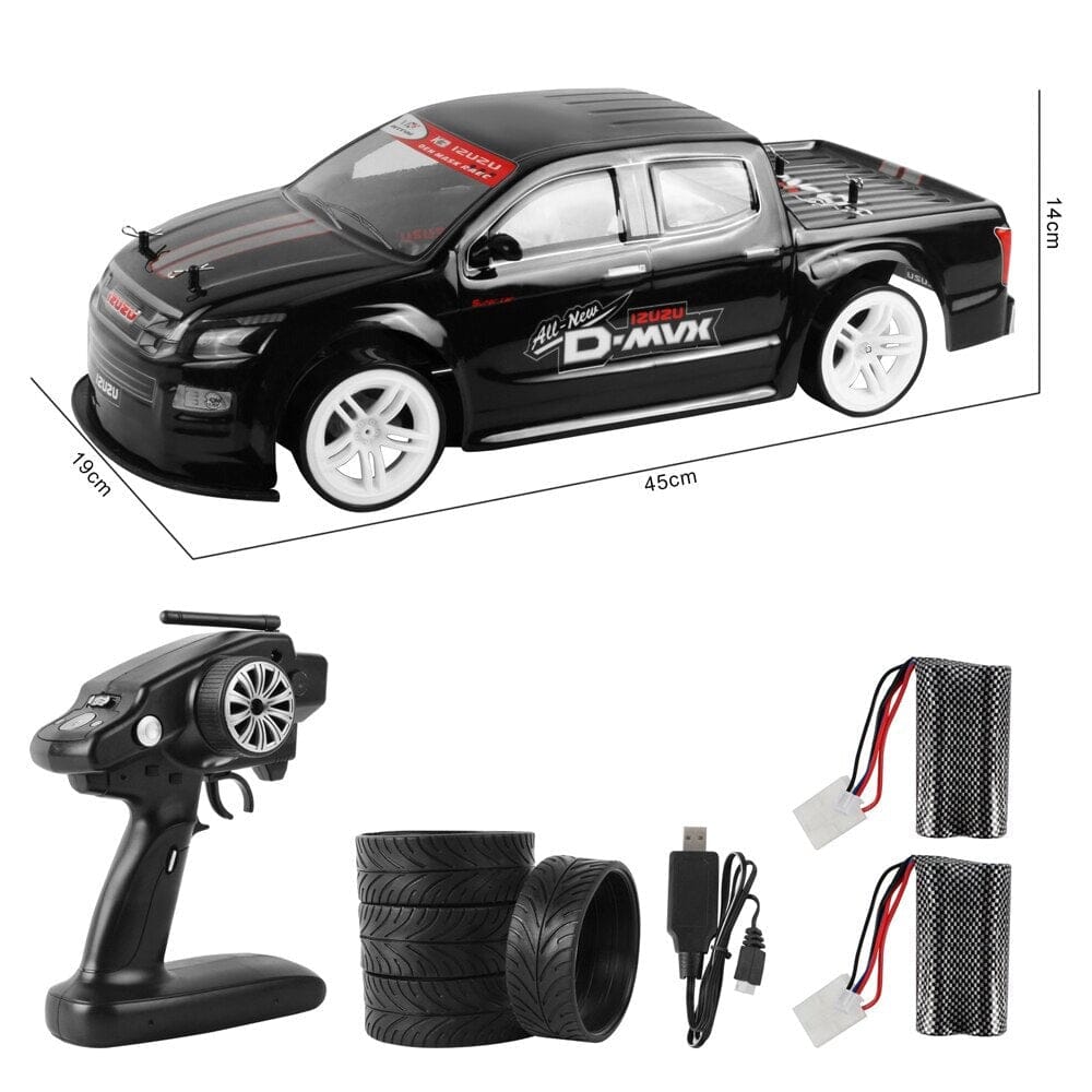 Voiture télécommandée 60 km Shop Radiocommandé Noir + 2 batteries