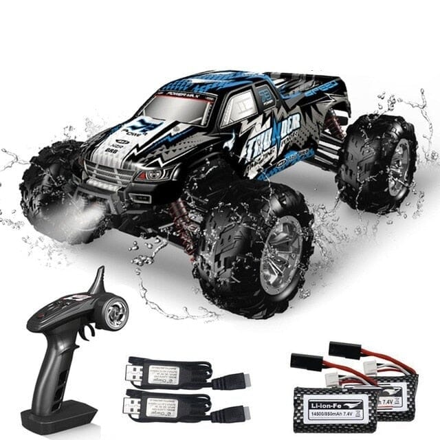 Voiture télécommandée rapide tout terrain Shop Radiocommandé Bleu - 2 batteries Oui