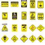 Autocollant "Attention" Shop Radiocommandé 