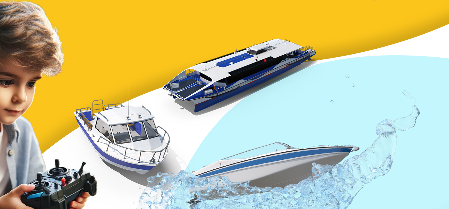 notre collection de bateaux télécommandés pour jouer dans l'eau ou dans la mer