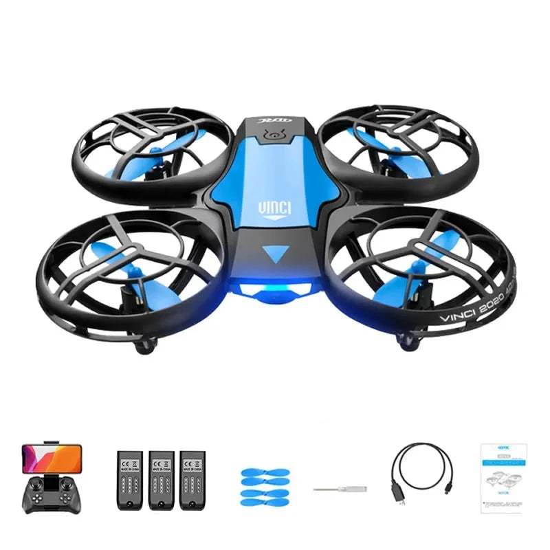 Drone 2.4 ghz Shop Radiocommandé Bleu - 4K - 3 Batteries Oui