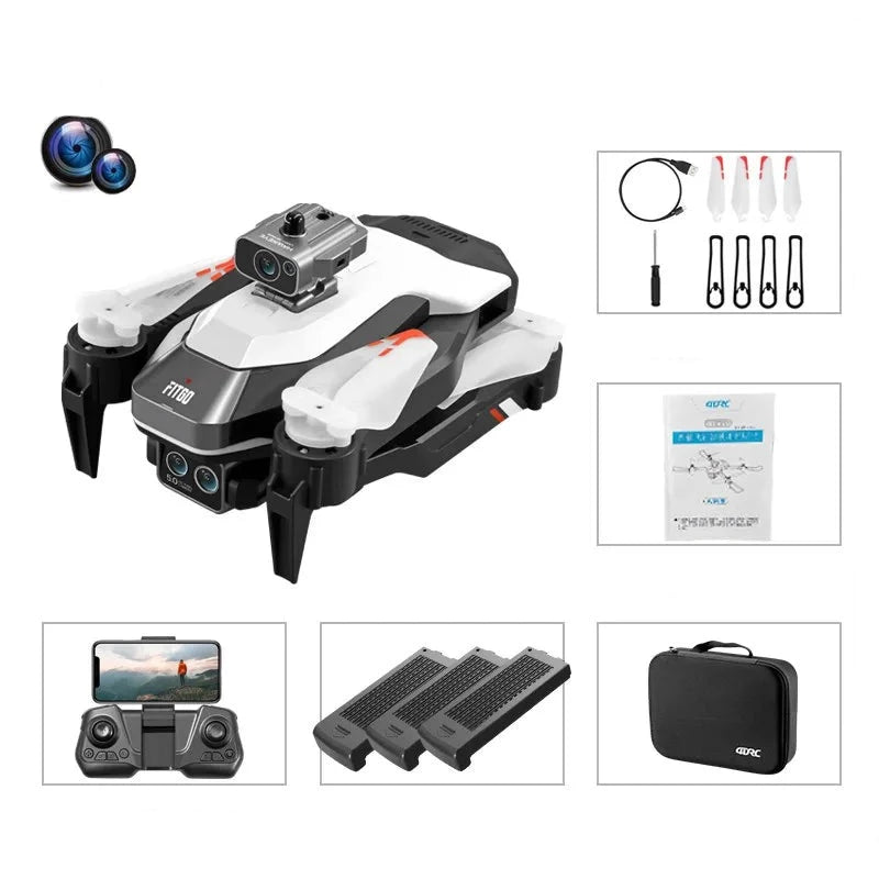 Drone 4k ultra hd Shop Radiocommandé 4K- 2 caméras + 2 Batteries Oui