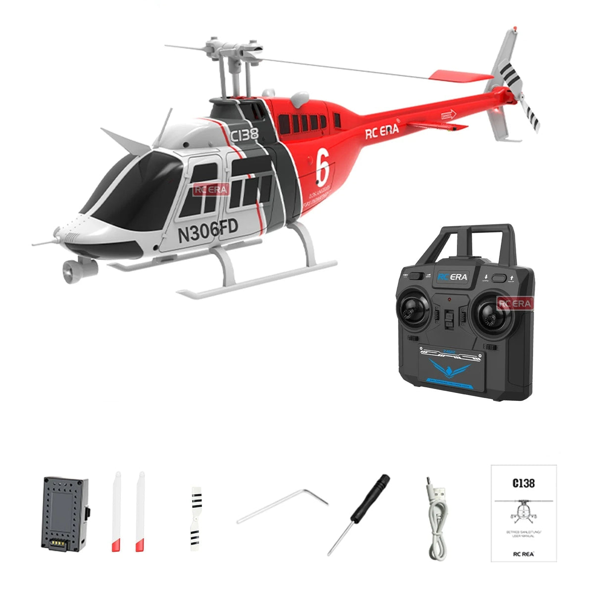 Hélicoptère de combat radiocommandé Shop Radiocommandé Rouge 