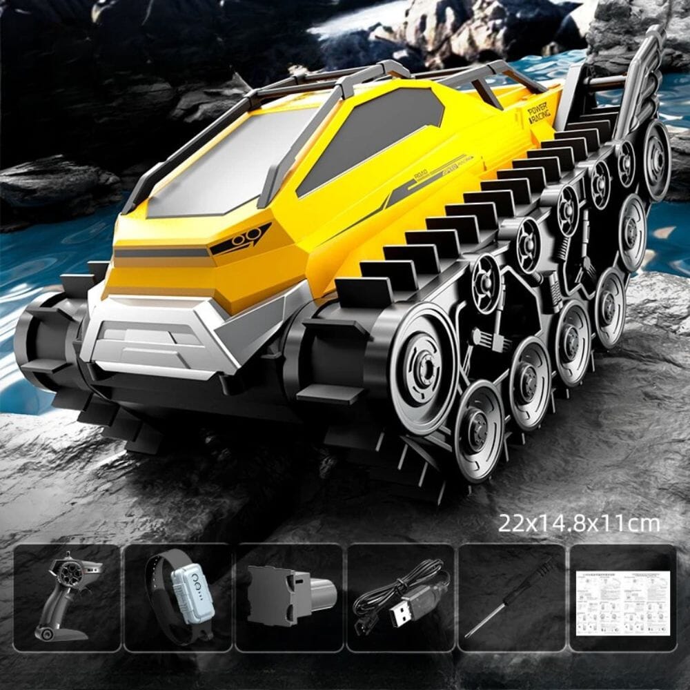 Voiture télécommandée tout terrain amphibie Shop Radiocommandé Jaune
