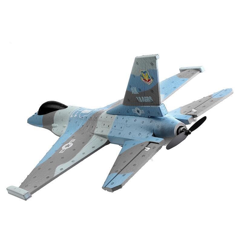 Colcolo Avion télécommandé RC acrobatique avec tonneau à 360° et flip, modèle de chasseur volant d'extérieur pour garçons de 14 ans et plus, enfants, Bleu Colcolo Avion télécommandé RC acrobatique avec tonneau à 360° et flip, modèle de chasseur volant d'extérieur pour garçons de 14 ans et plus, enfants, Bleu