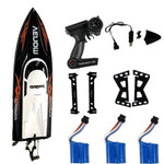 Bateau électrique télécommandé Shop Radiocommandé Noir - 3 Batteries Oui