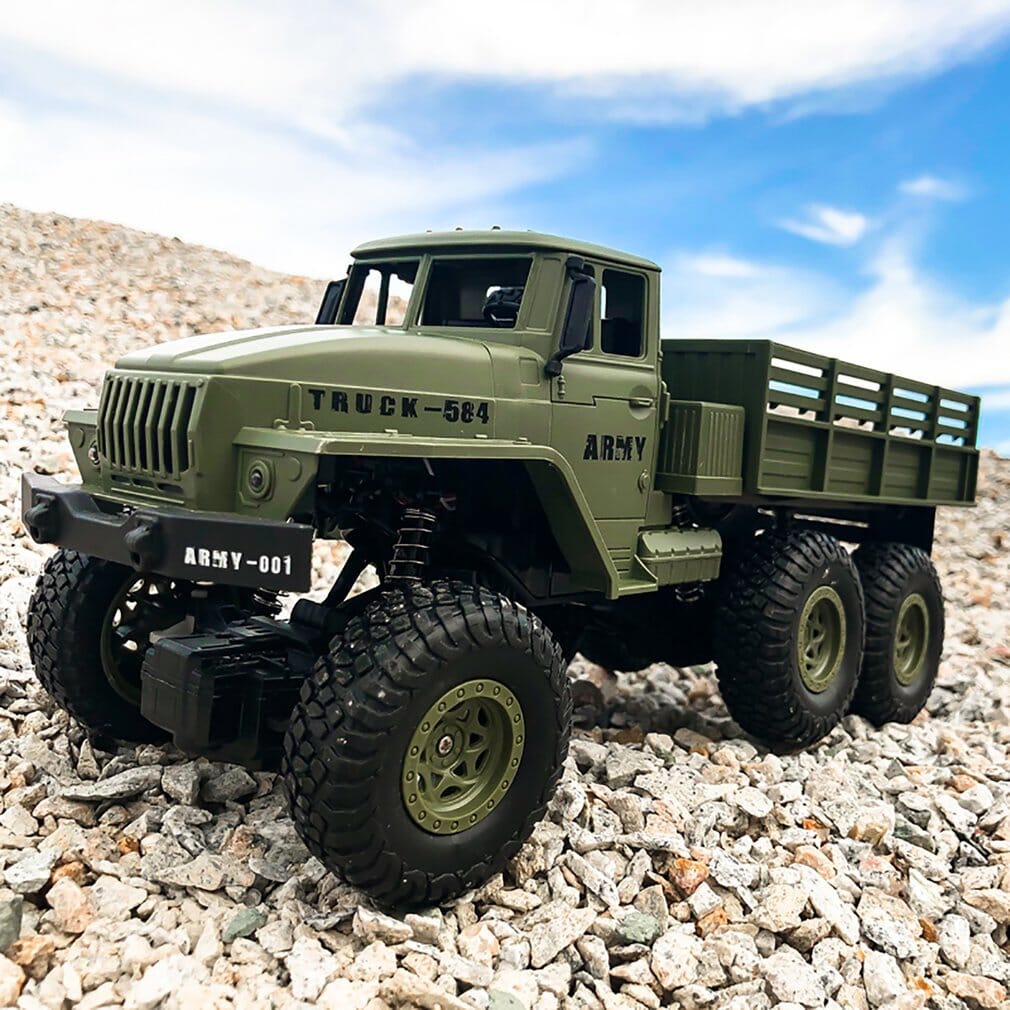 Camion télécommandé avec remorque militaire Shop Radiocommandé