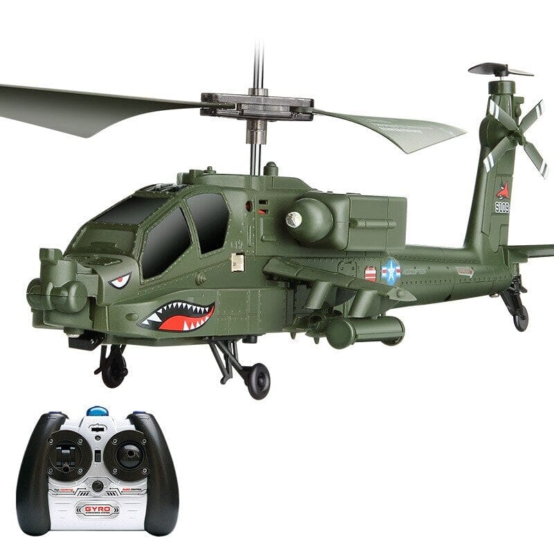 Hélicoptère télécommandé 3,5 CH avec gyroscope - 35 cm - Éclairage Hélicoptère télécommandé 3,5 CH avec gyroscope - 35 cm - Éclairage