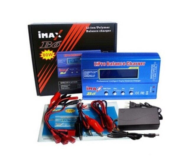 iMAX B6 Lipro - Chargeur pour batterie LiPo 12V - Balance Shop Radiocommandé B6 T plug adaptateur EU