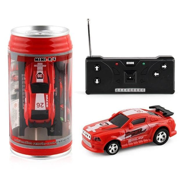 Mini voiture radiocommandé racing rouge et jaune n°55 7 cm