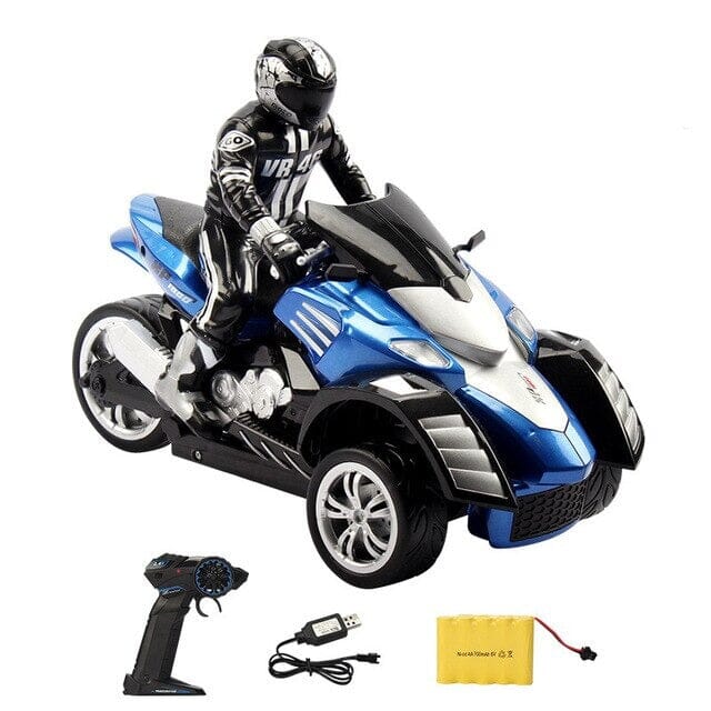 Moto télécommandée 25 km/h Shop Radiocommandé Bleu