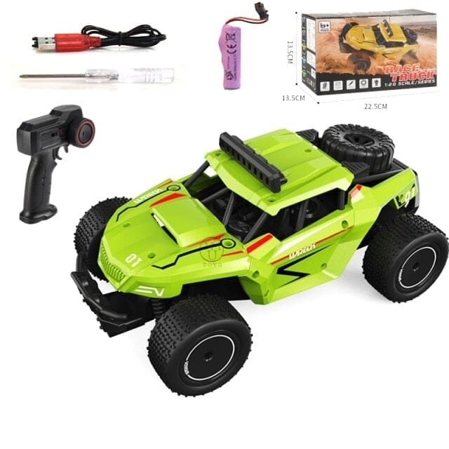 Super voiture rc Shop Radiocommandé Vert - 1 batterie