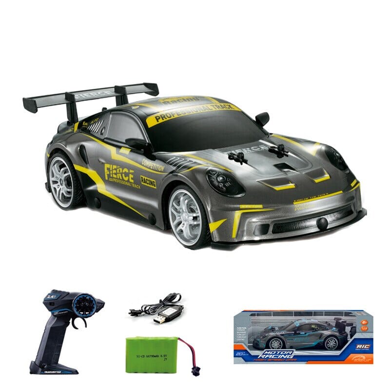 HANNVIW Voiture Télécommandée Drift pour Enfant, 1:24 25KM/H 4WD Voiture Télécommandée RC Drift Car pour Adulte Débutant, Gris HANNVIW Voiture Télécommandée Drift pour Enfant, 1:24 25KM/H 4WD Voiture Télécommandée RC Drift Car pour Adulte Débutant, Gris