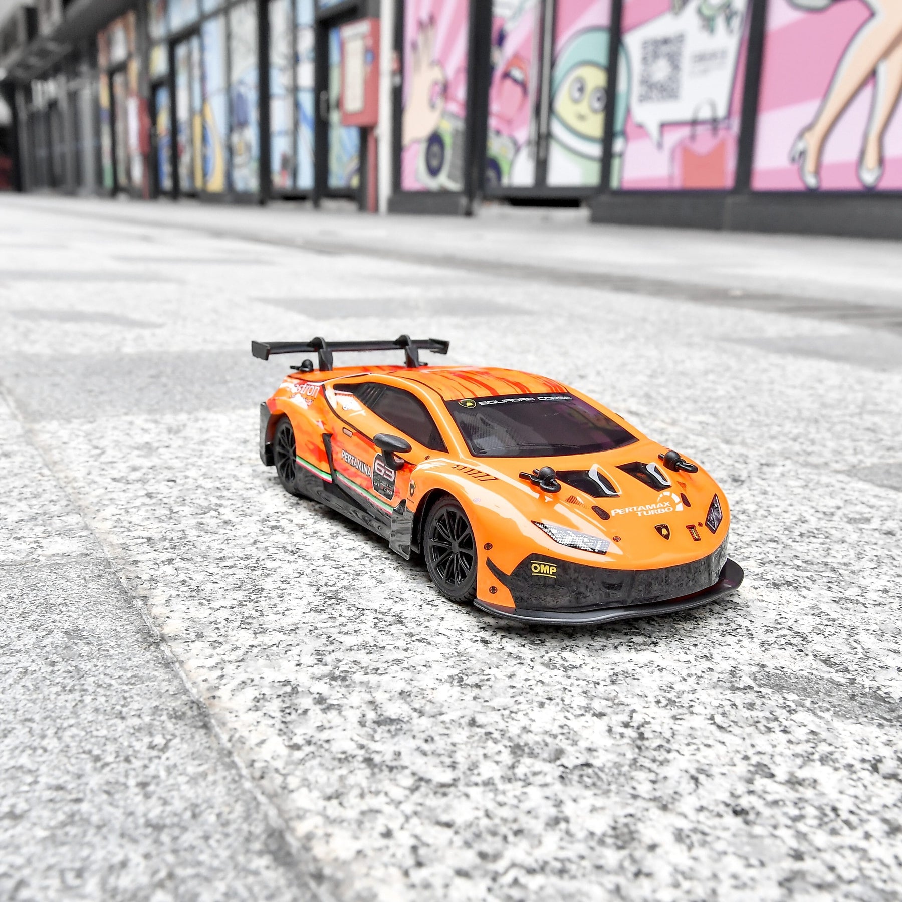 Voiture Télécommandée Lamborghini Huracan STO 1/24 - Bleu électrique, Prête à Rouler