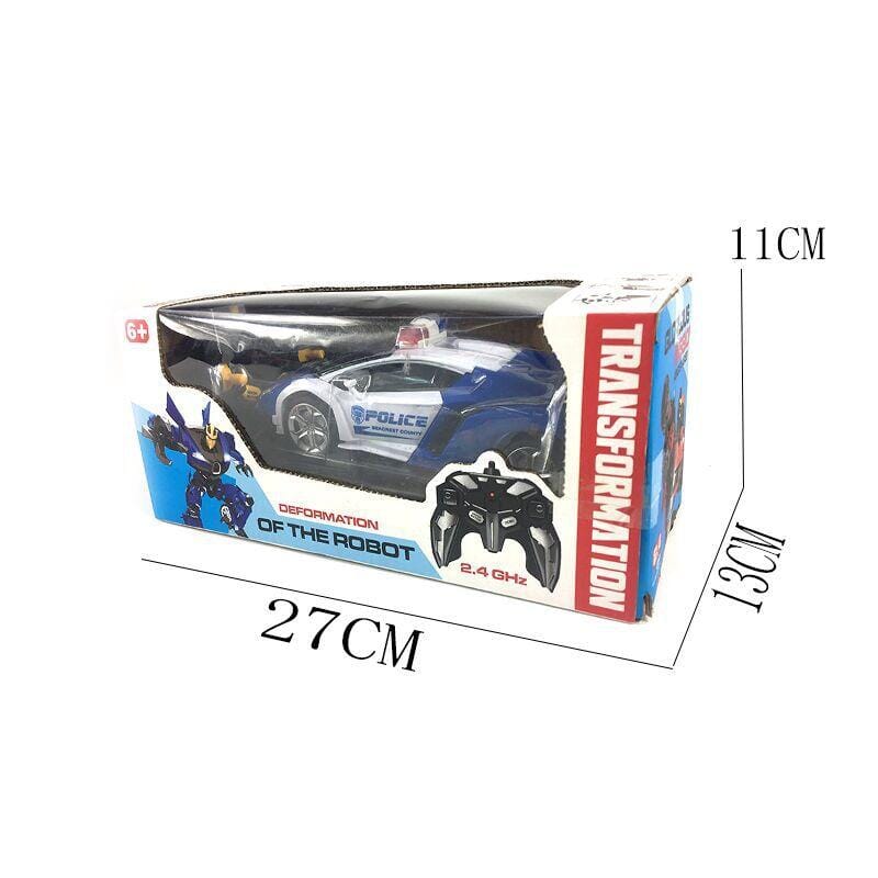 Voiture Télécommandée Transformers - Voiture de police transformable- Avec des effets lumineux Voiture Télécommandée Transformers - Voiture de police transformable- Avec des effets lumineux