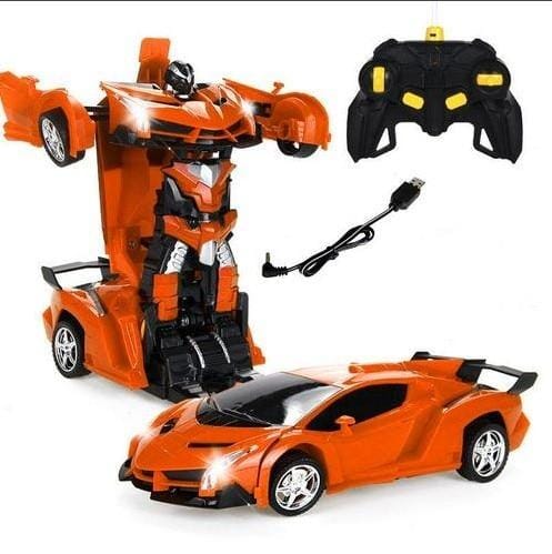 Transformers Voiture orange Robot telecommande electric jouet